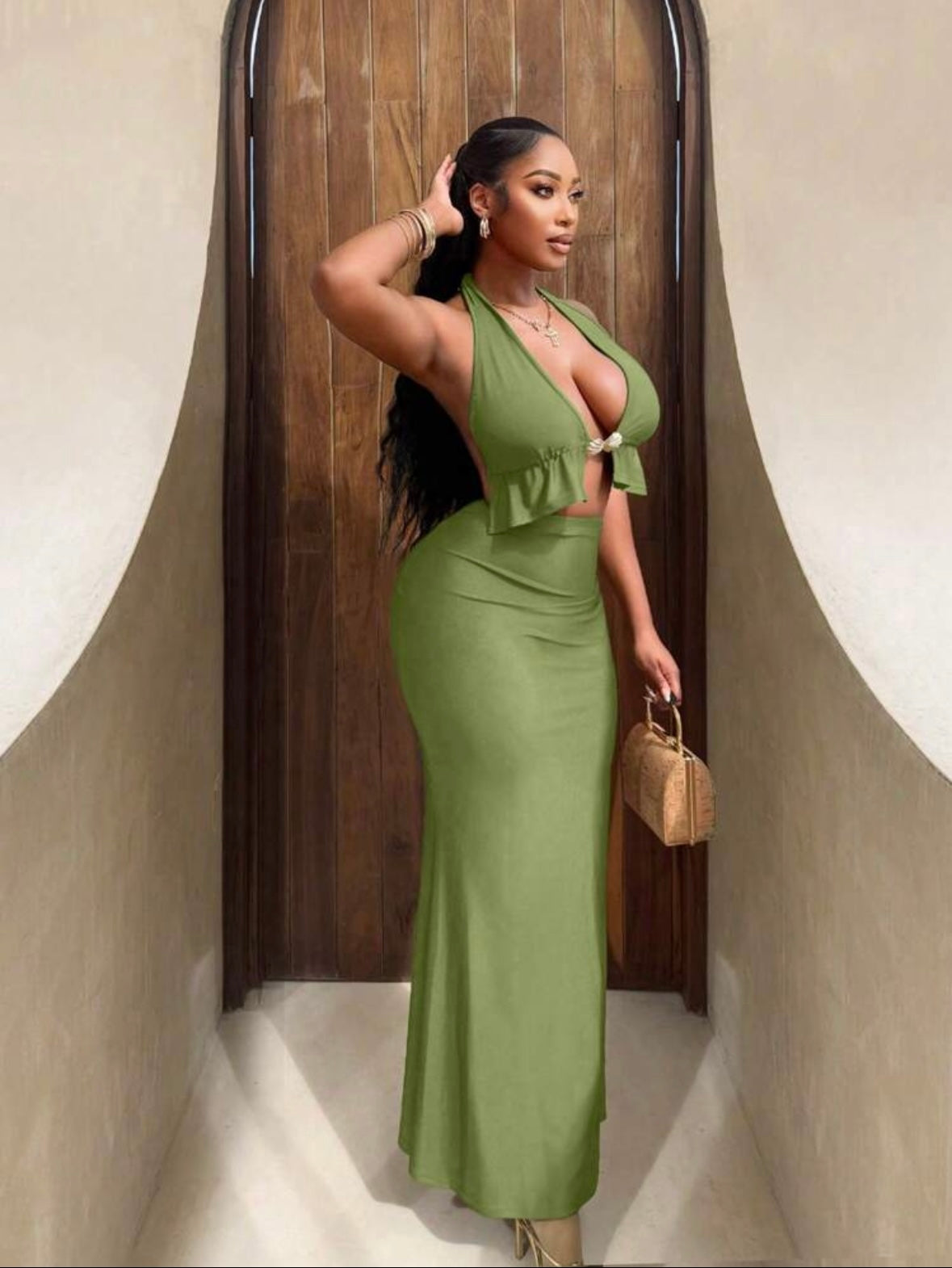 Side view of dress